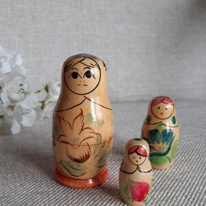 Hand-Painted Wooden Nesting Dolls